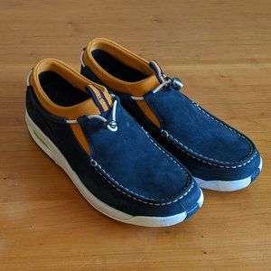 Cole Haan Nike Air Women's Mariner Shoe, Navy and Gold, Sz 7